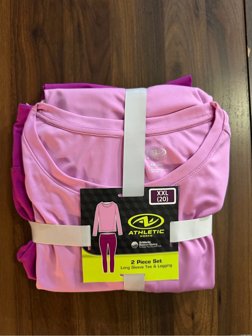 Pink & Magenta Long Sleeve Tee and Legging Set